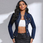 Veste en jean femme, à manches longues 218619 Demo 08
