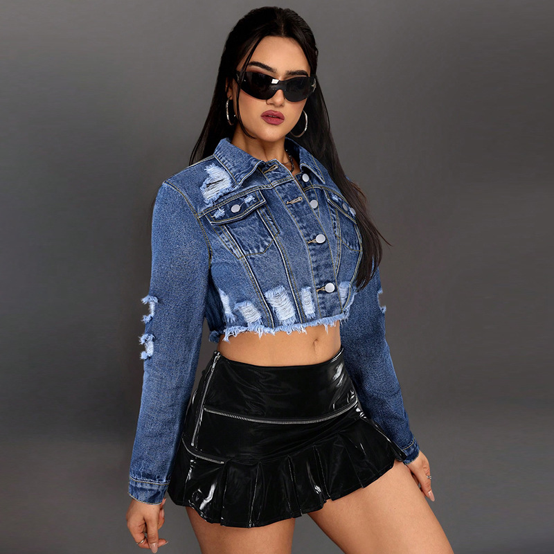 Women's denim jacket, sexy, elegant style, women's denim. 218753 Demo 03