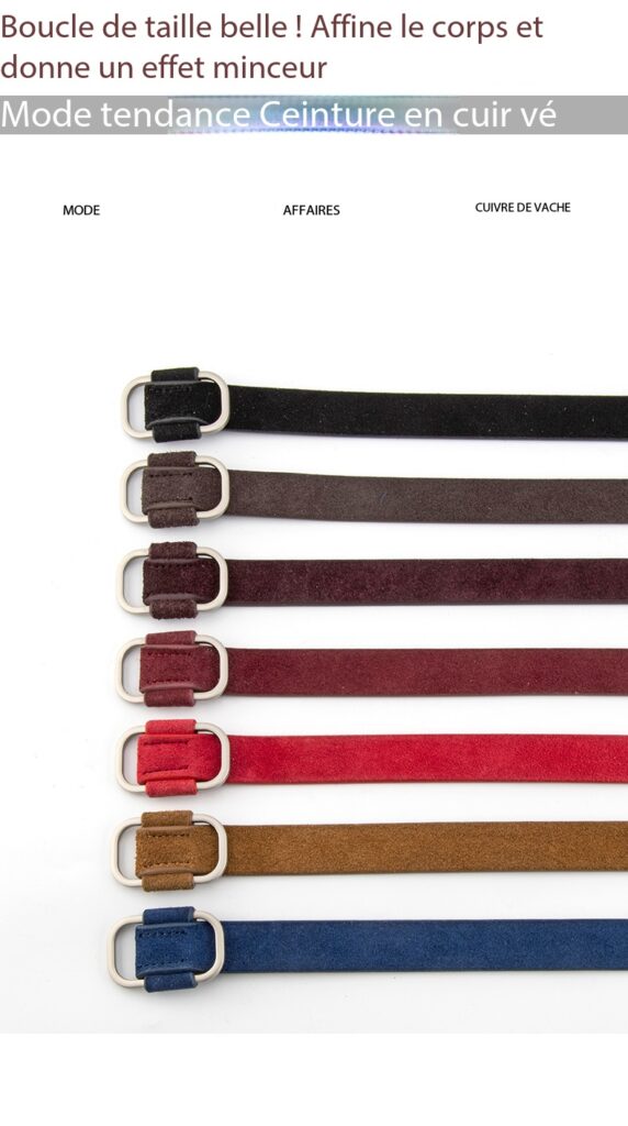Women's Leather Belt with Square Buckle, Retro Style 27954 Demo 03