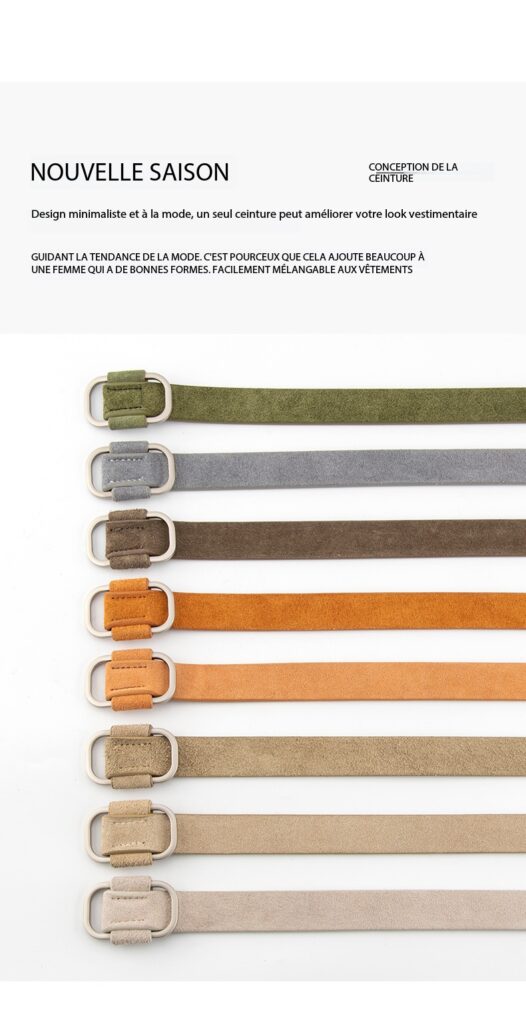 Women's Leather Belt with Square Buckle, Retro Style 27954 Demo 04