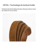 Ceinture cuir femme à boucle carrée, mode rétro 27954 Demo 07