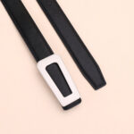 Ceinture cuir femmes, ceinture polyvalente haut de gamme Carré de taille 3.0-01