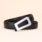 Ceinture cuir femmes, ceinture polyvalente haut de gamme Carré de taille 3.0-03