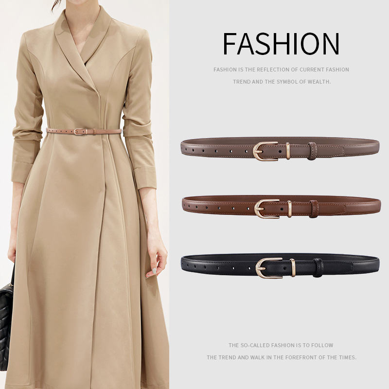 Ceinture cuir pour femmes, ceinture en cuir de vachette 2002-01