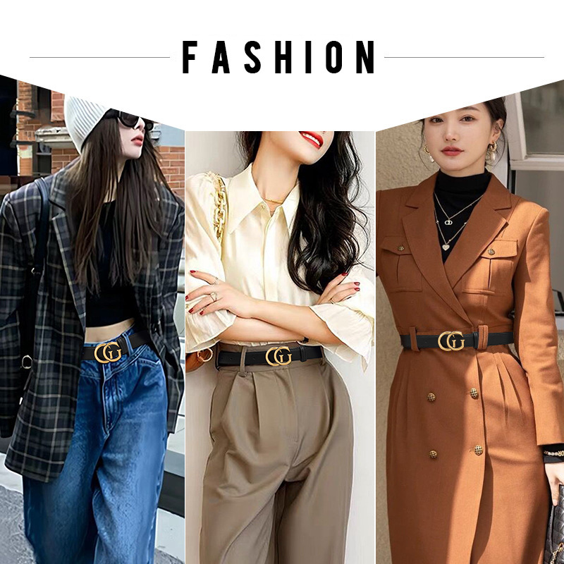 Ceinture en cuir femme, design haut de gamme 2035-02