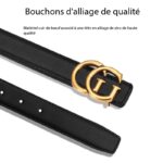 Ceinture en cuir femme, design haut de gamme 2035-05