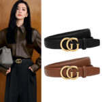 Ceinture en cuir femme, design haut de gamme 2035