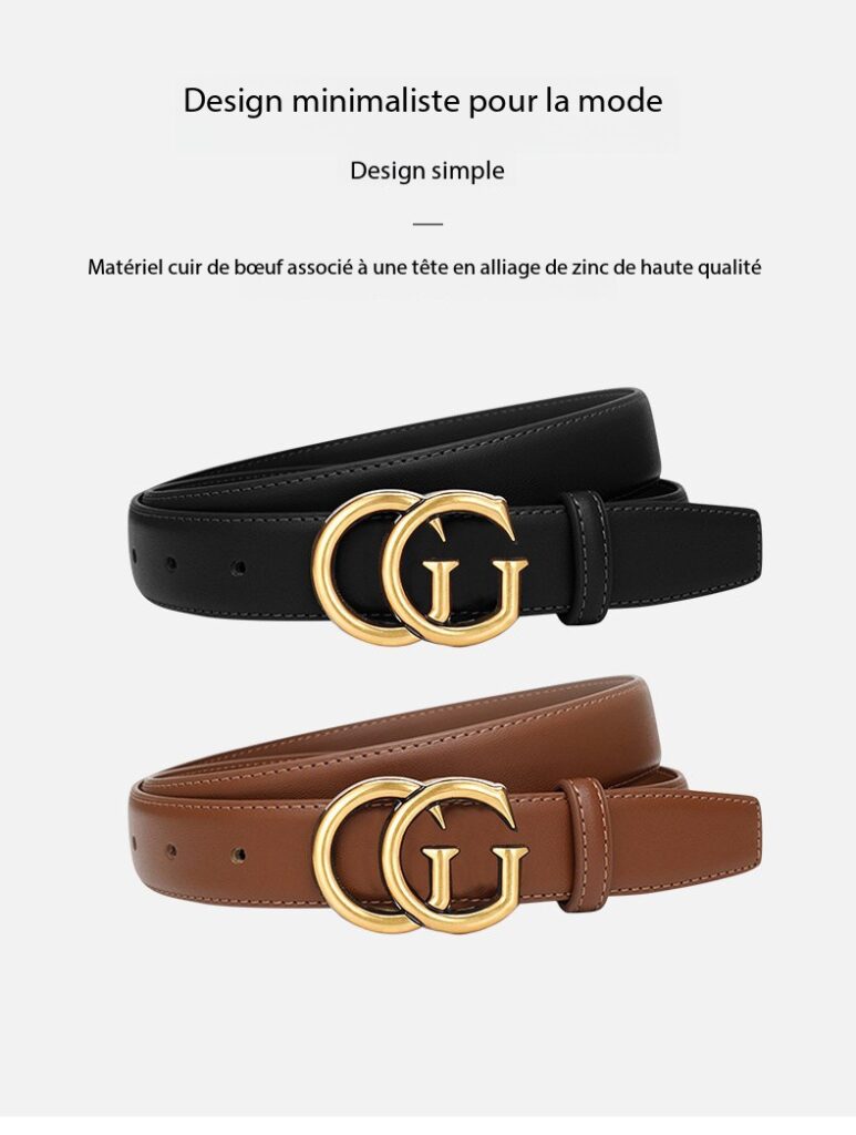 Ceinture en cuir femme, design haut de gamme 2035 Demo 01