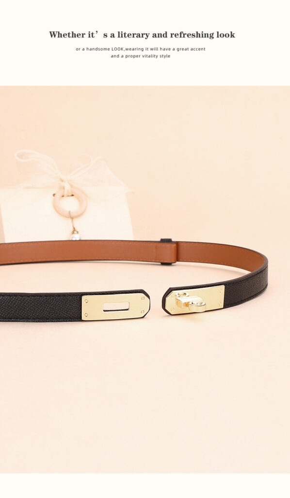 Women's Leather Belt, Slim, High-End AMS Demo 010