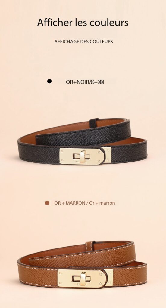 Women's Leather Belt, Slim, High-End AMS Demo 015