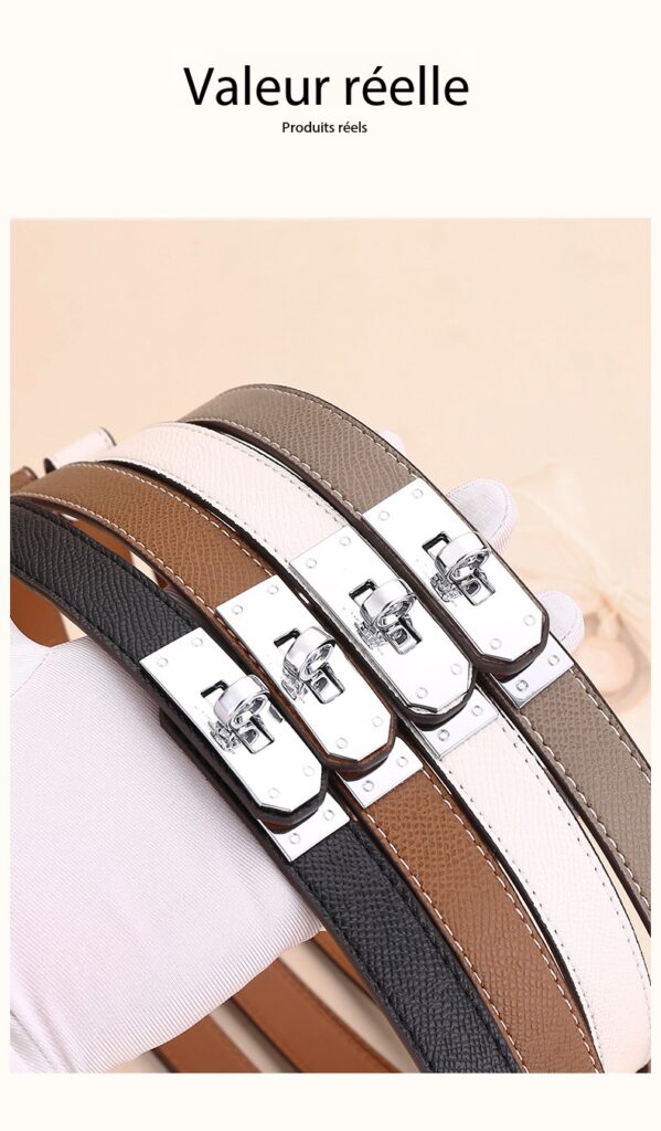 Women's Leather Belt, Slim, High-End AMS Demo 06