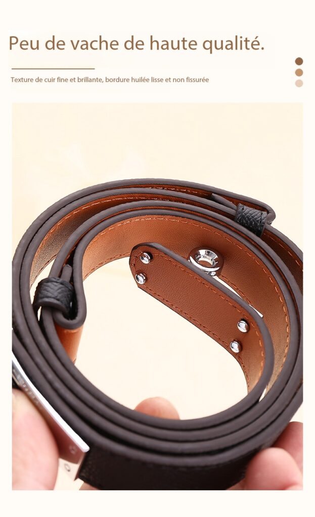 Women's Leather Belt, Slim, High-End AMS Demo 07