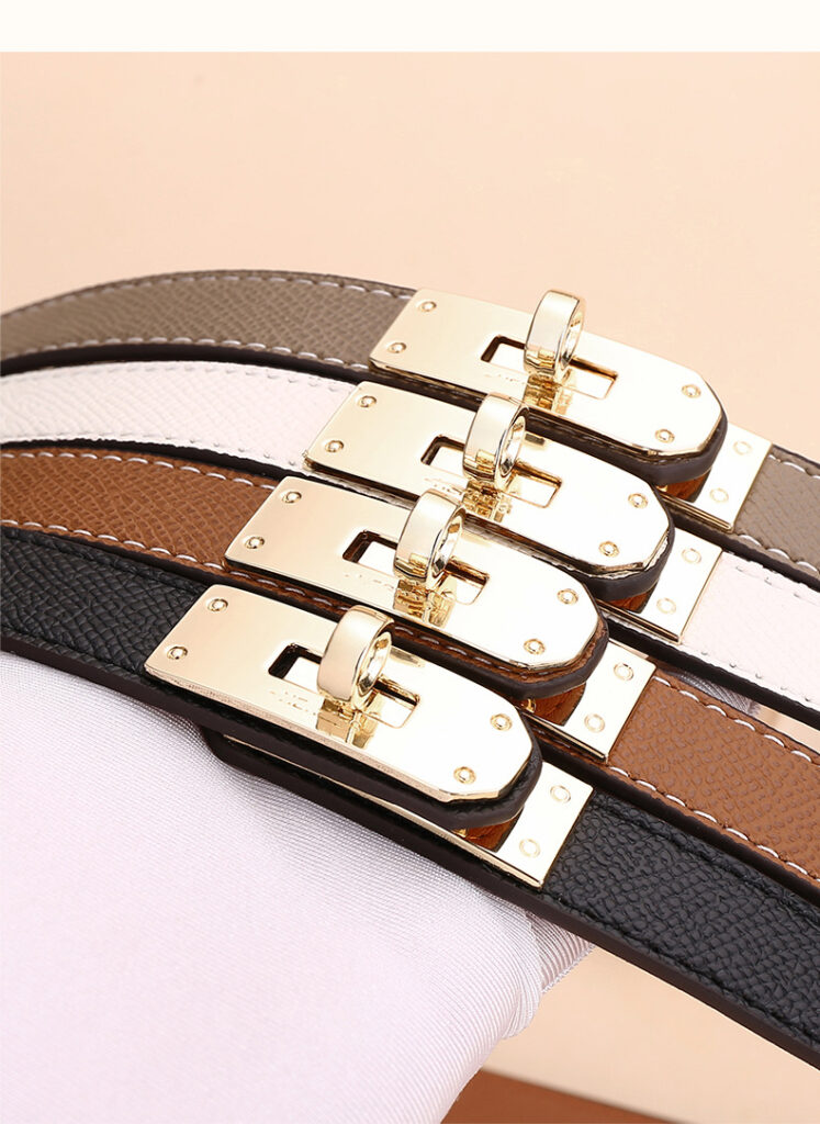 Women's Leather Belt, Slim, High-End AMS Demo 09