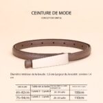 Ceinture en cuir femmes haute couture 1.5 Tablette Long kaki