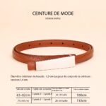 Ceinture en cuir femmes haute couture 1.5 Tablette Long orange