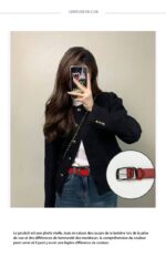 Ceinture en cuir, vintage et polyvalente. haut de gamme 30086 Demo 01