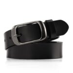 Ceinture en cuir, vintage et polyvalente. haut de gamme 30086 - Noir