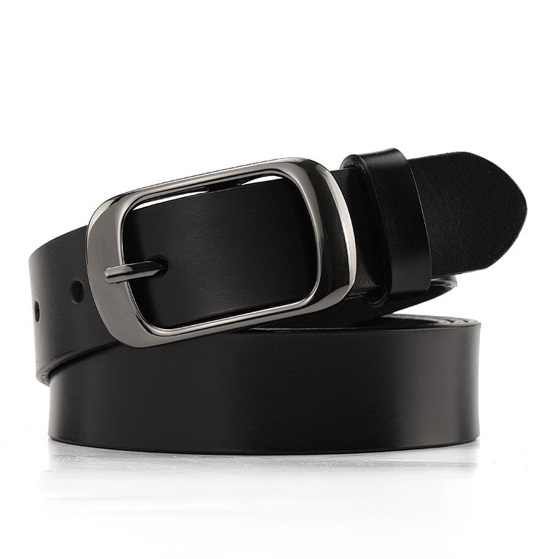 Ceinture en cuir, vintage et polyvalente. haut de gamme 30086 - Noir