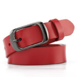 Ceinture en cuir, vintage et polyvalente. haut de gamme 30086 - Rouge