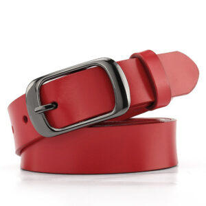 Ceinture en cuir, vintage et polyvalente. haut de gamme 30086 - Rouge