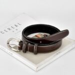 Ceinture vintage en cuir vintage haut de gamme, mixte 38026-05