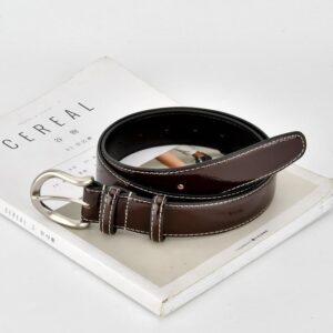 Ceinture vintage en cuir vintage haut de gamme, mixte 38026-05