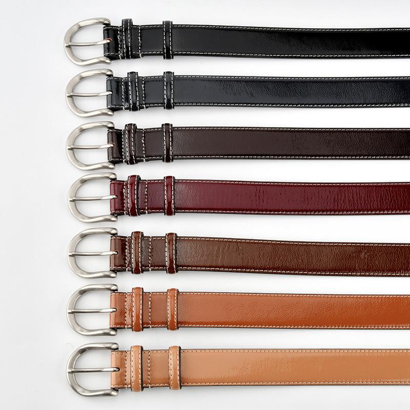 Ceinture vintage en cuir vintage haut de gamme, mixte 38026-07