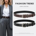 Ceinture vintage en cuir vintage haut de gamme, mixte 38026
