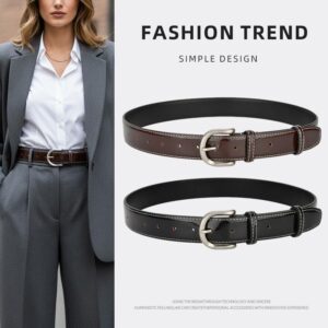 Ceinture vintage en cuir vintage haut de gamme, mixte 38026