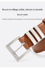 Double ceinture en cuir femmes, métallique fine 01 (8) Demo 03