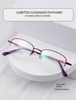 Lunettes ultralégères élégantes à demi-monture à mémoire en titane 21022 dEMO 01