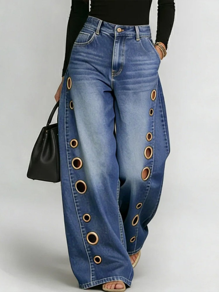 Women's Jeans with Metal Eyelets BV0757 Demo 01