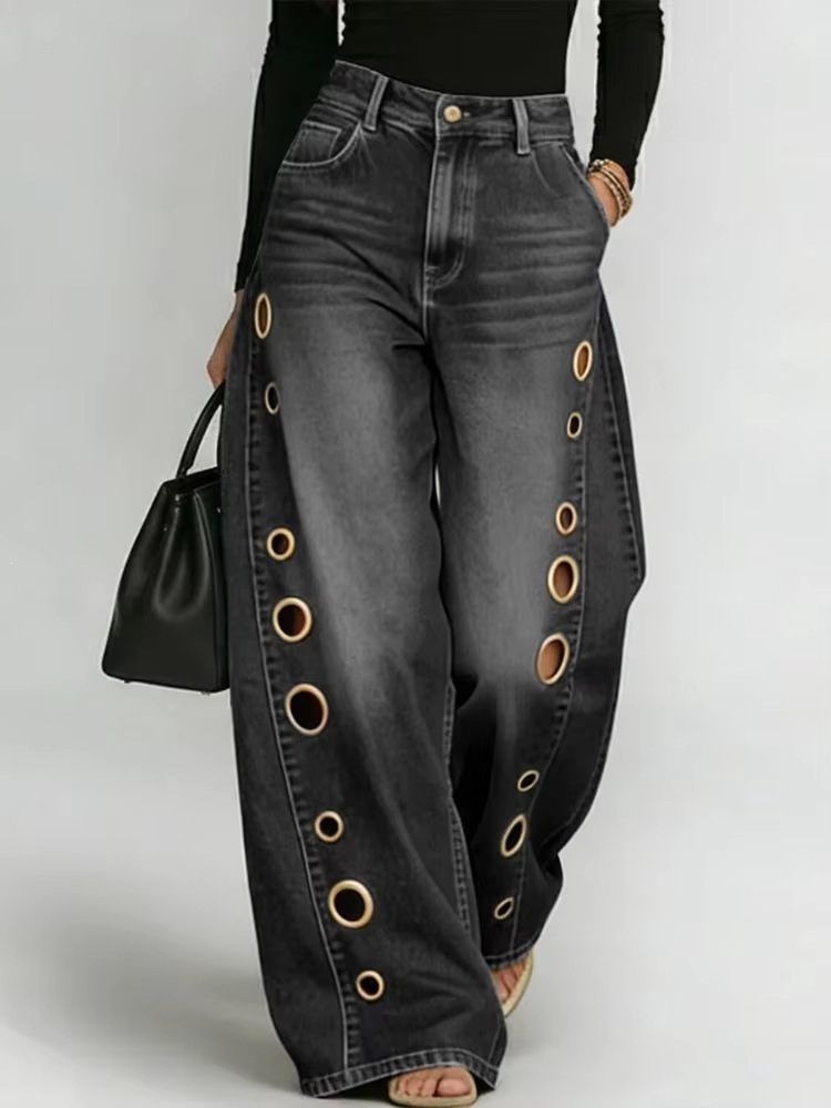 Women's Jeans with Metal Eyelets BV0757 Demo 03