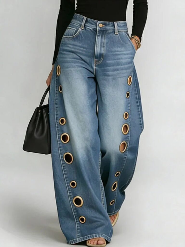 Women's Jeans with Metal Eyelets BV0757 Demo 04