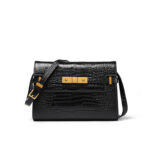 Petit Noir (Cuir de vachette importé avec motif crocodile)