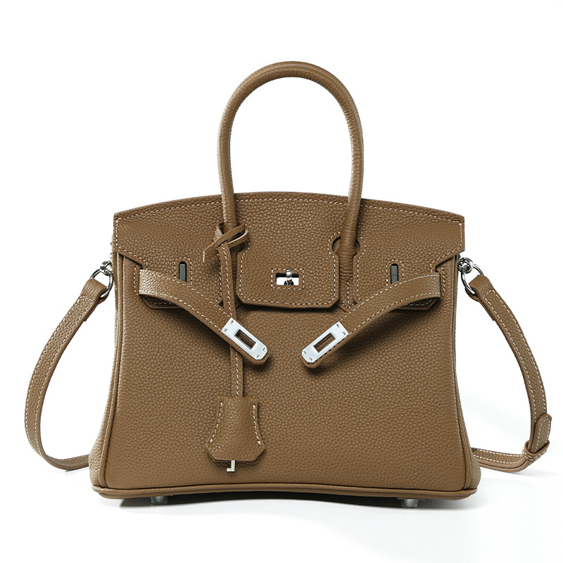 Sac Birkin cuir, haut de gamme, grande capacité 000BK Boucle en argent Weimaraner