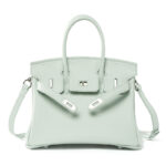 Sac Birkin cuir, haut de gamme, grande capacité 000BK Boutons bleus et argentés d'été