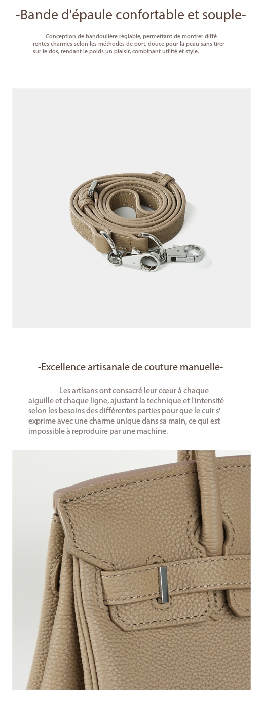 High-end leather Birkin bag, large capacity 000BK Demo 0018