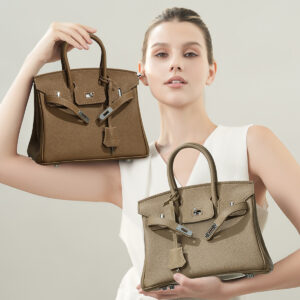 Sac Birkin cuir, haut de gamme, grande capacité 000BK Demo 001n