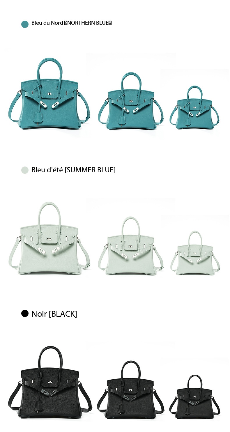 High-end leather Birkin bag, large capacity 000BK Demo 0023
