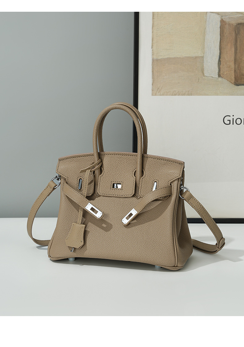 High-end leather Birkin bag, large capacity 000BK Demo 009