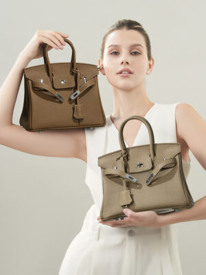 Sac Birkin cuir, haut de gamme, grande capacité 000BK n Demo 001