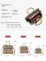 Sac Birkin cuir, haut de gamme, grande capacité 000BK n Demo 003