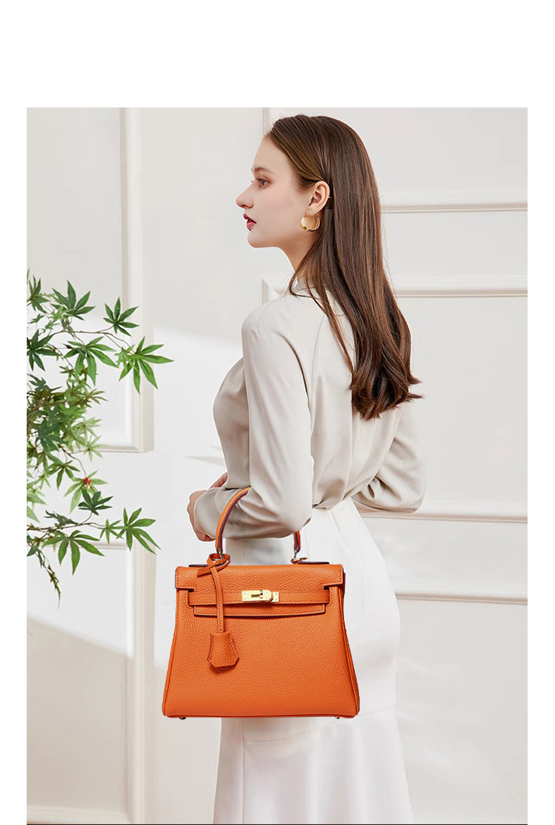 High-End Kelly Bag, Genuine Traditional Leather, KL Demo 0012