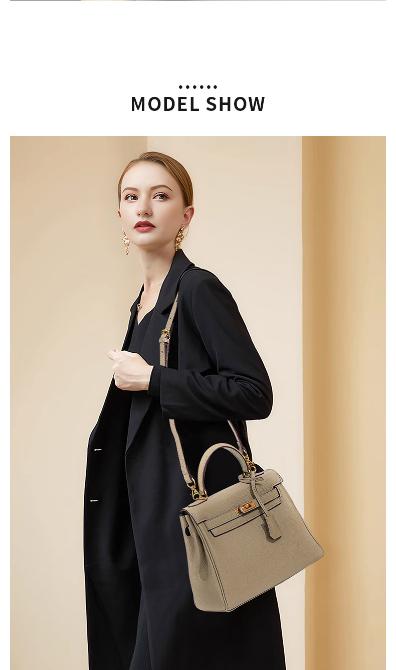 High-End Kelly Bag, Genuine Traditional Leather, KL Demo 0016