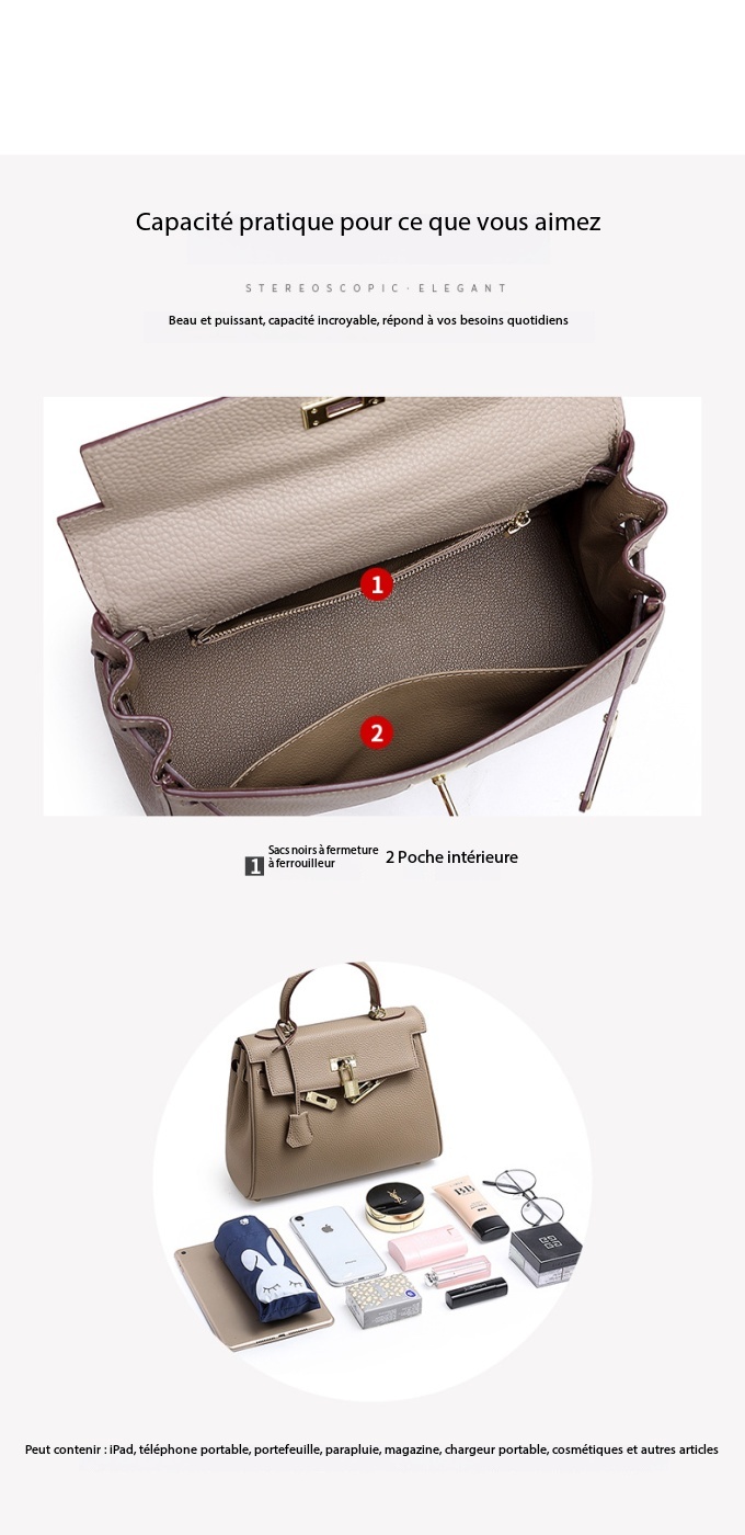 High-End Kelly Bag, Genuine Traditional Leather, KL Demo 0020