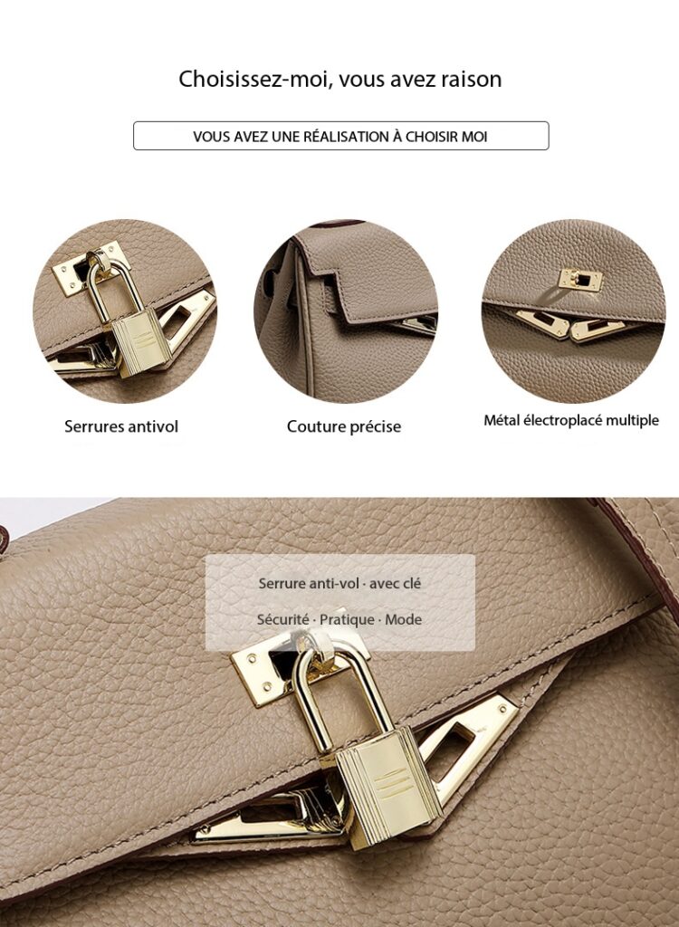 High-End Kelly Bag, Genuine Traditional Leather, KL Demo 004