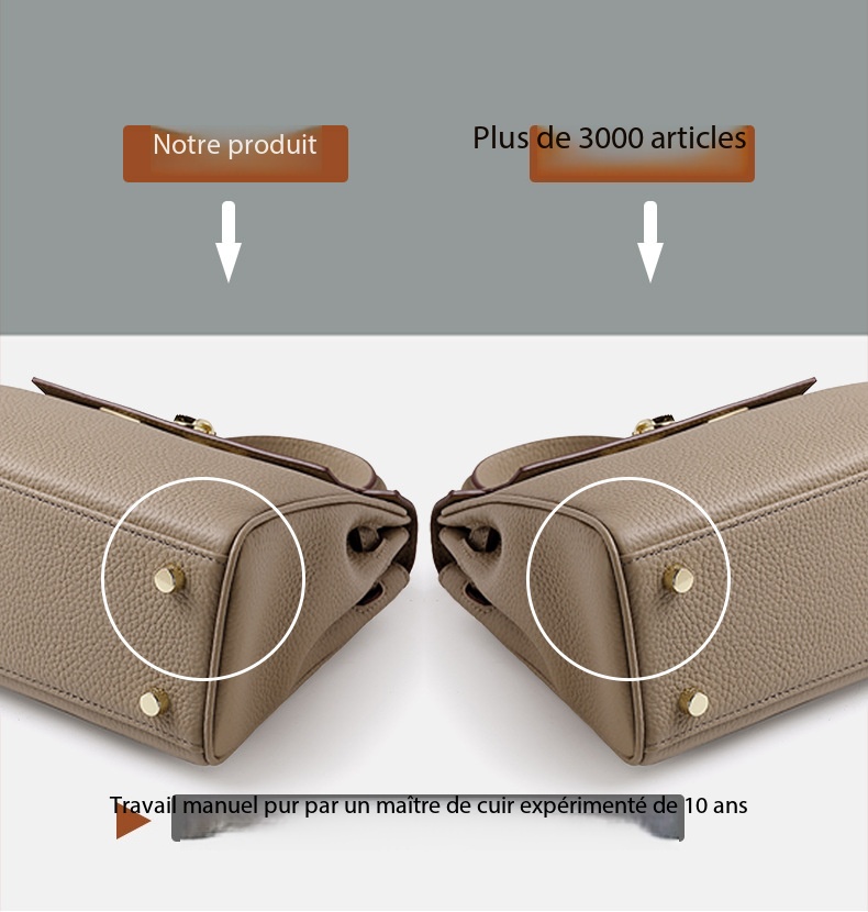 High-End Kelly Bag, Genuine Traditional Leather, KL Demo 008