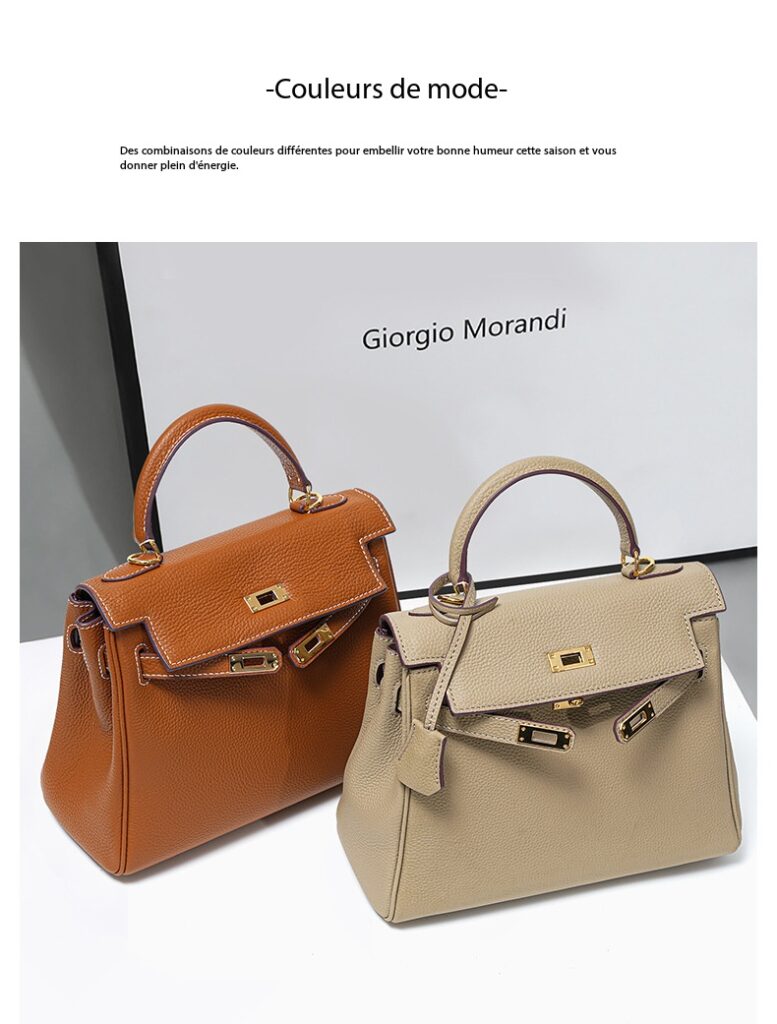 High-End Kelly Bag, Genuine Traditional Leather, KL Demo 009