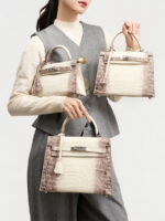 Sac Kelly en cuir, haute qualité à motif crocodile GY8328-02